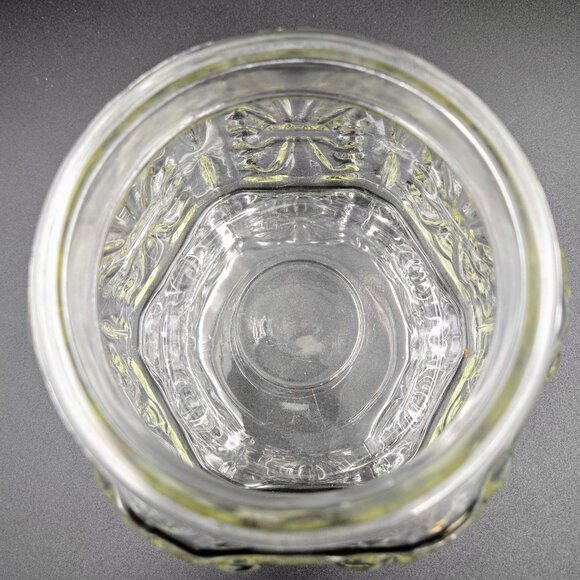Vintage LE Smith Clear Glass Canister Atterbury Scroll Candy Cookie Jar Read - Picture 11 of 14